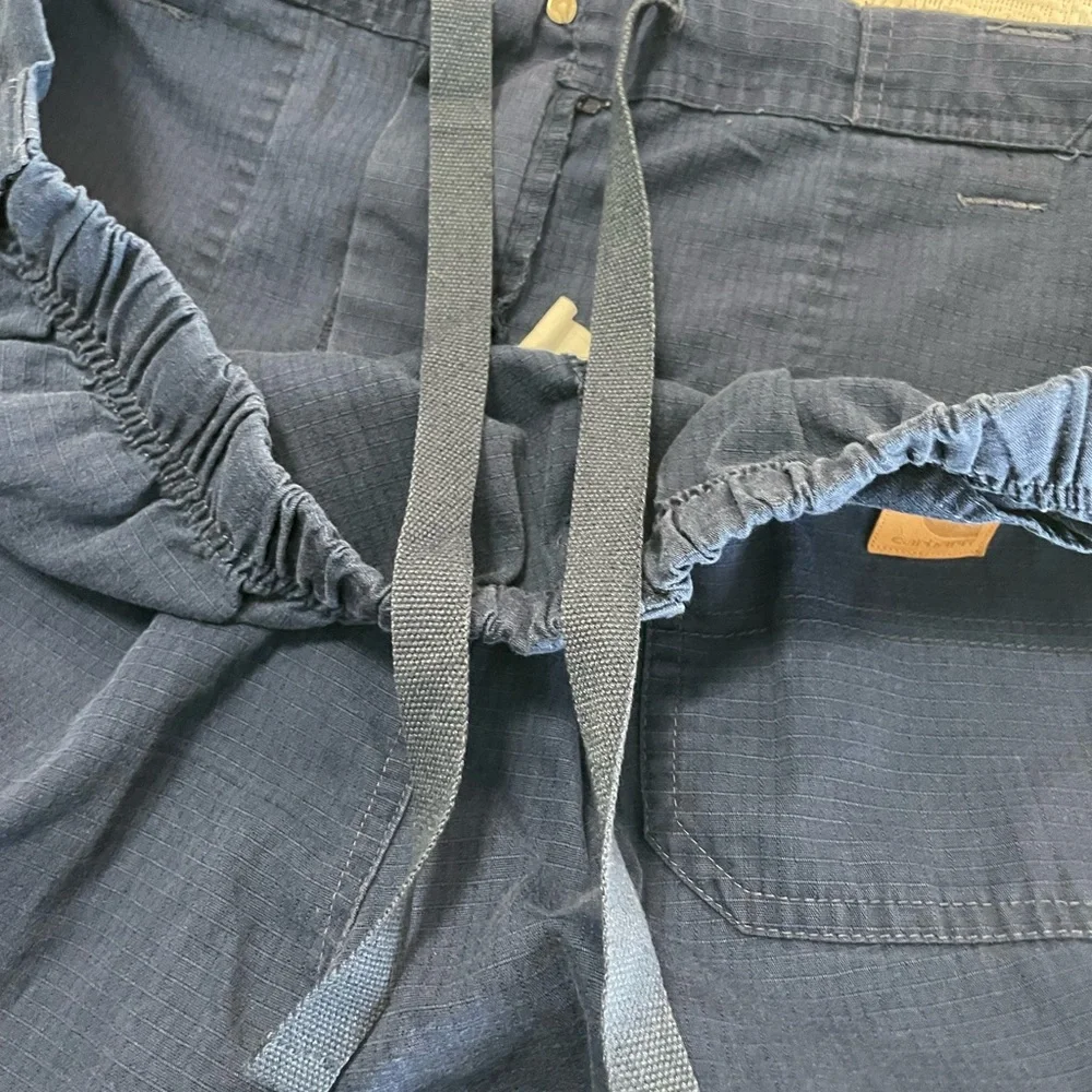 Carhartt Blue Cargo Pants Sturdy Workwear Essential, size Large